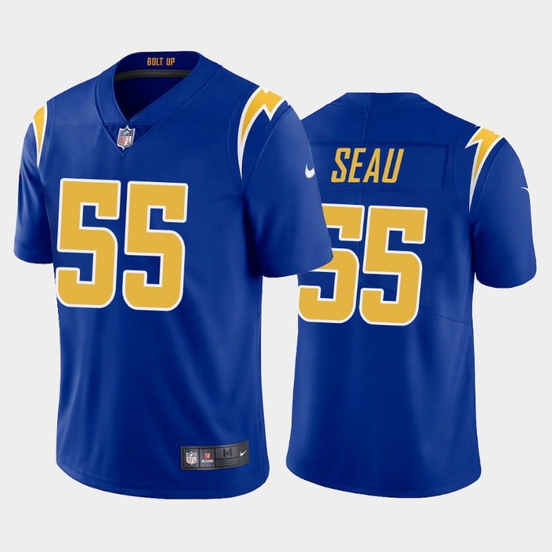 Men Los Angeles Chargers #55 Junior Seau Nike Royal Limited NFL Jersey